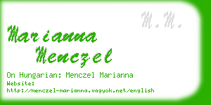 marianna menczel business card